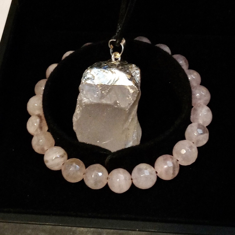 Rose Quartz Natural Handmade Stone Bracelet